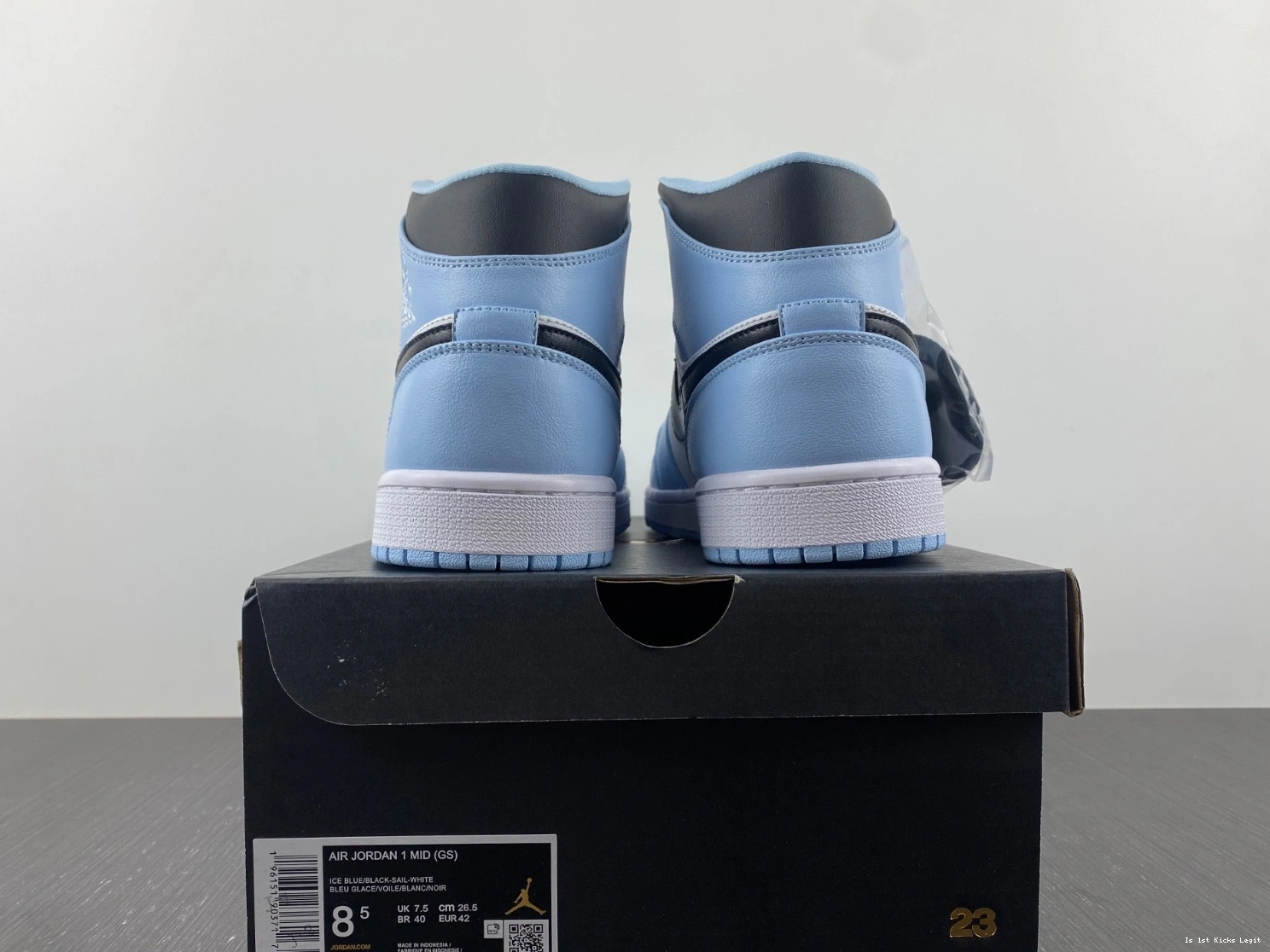 Blue 555112-401 Mid Air Jordan 1 GS Ice 0513